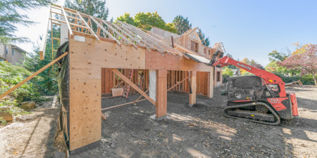 Outside view of attached 3-car garage